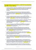 PN Adult Medical Surgical Practice A with NGN Exam Questions with 100&percnt; Correct Answers&period;&period;