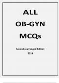 ALL OB-GYN MCQs TEST WITH CORRECT ANSWERS 2024/2025 GRADED A