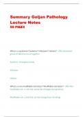 Summary Goljan Pathology  Lecture Notes   88 PAGES 