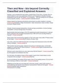 Then and Now - bio beyond Correctly Classified and Explained Answers
