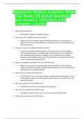 Registered Medical Assistant &lpar;RMA&rpar; Test Bank&semi;150 Actual Questions and Answers 2024&sol;2025 with complete solution
