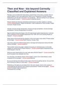 Then and Now - bio beyond Correctly Classified and Explained Answers