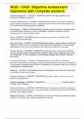 WGU - D426&colon; Objective Assessment Questions with complete answers