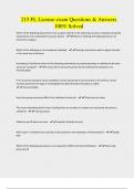 215 FL License exam Questions & Answers  100&percnt; Solved