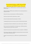 Acute Renal Failure &lpar;ARF&rpar; Exam With  questions and 100&percnt; Correct Answers