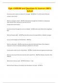 Epic AMB 400 Test Questions & Answers Graded A