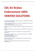 CDL Air Brakes  Endorsement 100&percnt;  VERIFIED SOLUTIONS