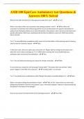 AMB 100 EpicCare Ambulatory test Questions &  Answers 100&percnt; Solved
