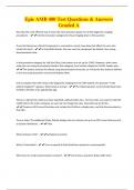 Epic AMB 400 Test Questions & Answers Graded A