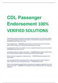 CDL Passenger  Endorsement 100&percnt;  VERIFIED SOLUTIONS