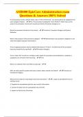AMB400 EpicCare Administration exam Questions & Answers 100&percnt; Solved