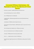 Assessment Of Breast&comma; Genitourinary&comma; And  Reproductive Systems Test Questions & Correct  Answers