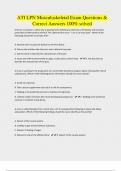 ATI LPN Musculoskeletal Exam Questions &  Correct Answers 100&percnt; solved