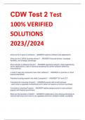 CDW Test 2 Test 100% VERIFIED  SOLUTIONS 2023//2024