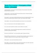 Texas Pre-License - Principals of Real Estate I &lpar;Aceable&rpar; Questions and answers latest update 