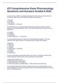ATI Comprehensive Exam Pharmacology Questions and Answers Graded A 2024 