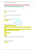 NUR2502MDC III Multidimensional Care III EXAM 1  LATEST 2024 GUARANTEED PASS&vert;100&percnt;