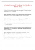 &lpar;Nursing&rpar;&semi; Answered&lowbar; Prophecy- Core Mandatory Part III &lowbar;2024