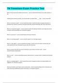 TN Timeshare Exam Practice Test Questions and answers latest update 