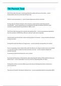 TN Permit Test Questions and answers latest update 