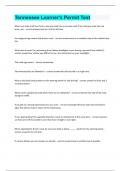 Tennessee Learner's Permit Test Questions and answers latest update 