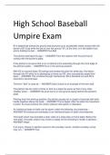 2024 LATEST High School Baseball Umpire Exam
