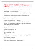 TSIA2 STUDY GUIDES&colon; MATH &vert; Latest 2024&sol;25