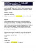 HESI Pharmacology V1 2023-2024 Questions And Answers 
