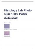 LATEST Histology Lab Photo Quiz 100% PASS 2024