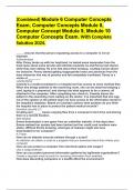(Combined) Module 6 Computer Concepts Exam, Computer Concepts Module 8, Computer Concept Module 9, Module 10 Computer Concepts Exam. With Complete Solution 2024.