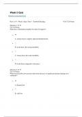  ERSC 180 Week 5 Study Week 5 Quiz Return to Assessment List Part 1 of 4 - Week 5 Quiz: Part I -
