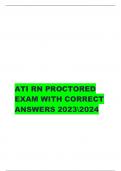 ATI RN PROCTORED EXAM WITH CORRECT ANSWERS 20232024