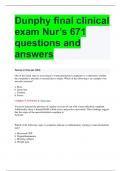 Dunphy final clinical exam Nur’s 671 questions and answers