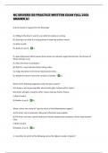 NC DRIVERS ED PRACTICE WRITTEN EXAM FALL 2024  GRADED A&plus;