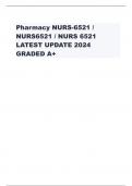 Pharmacy NURS-6521 &sol; NURS6521 &sol; NURS 6521 LATEST UPDATE 2024 GRADED A&plus;