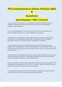 PN Comprehensive Online Practice 2020  B Questions and Answers 100% Correct