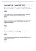 NAHQ&comma; CPHQ-Certified Professional in Healthcare Quality Spring 2024 exam fully solved