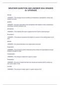 WEATHER QUESTION AND ANSWER 2024 GRADED A&plus; UPGRADE
