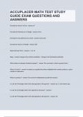 ACCUPLACER MATH TEST STUDY GUIDE EXAM QUESTIONS AND ANSWERS