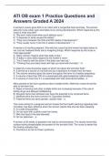 ATI OB exam 1 Practice Questions and Answers Graded A 2024 