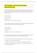 Latest ATI Testing - Nursing Concepts Advanced Test 