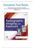 Complete Test Bank:   Radiographic Imaging and Exposure 6th Edition by Terri L. Fauber EdD RT(R)(M) (Author) Latest Update Graded A+.  {Chapter 1-10}.
