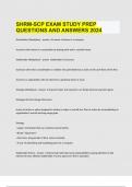 SHRM-SCP EXAM STUDY PREP QUESTIONS AND ANSWERS 2024