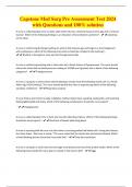 Capstone Med Surg Pre Assessment Test 2024 with Questions and 100&percnt; solution