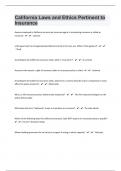 12 - California Laws and Ethics Pertinent to Insurance  55 Questions with 100&percnt; Correct Answers &vert; Verified &vert; Updated 2024