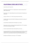 California code and ethics 68 Questions With Complete Solutions