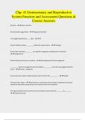 Chp. 41 Genitourinary and Reproductive  System Function and Assessment Questions &  Correct Answers 