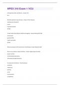 HPEX 310 Exam 1 VCU  Questions And Answers Rated A&plus; New Update Assured Satisfaction