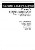 Solution Manual For Pearson's Federal Taxation 2024 Corporations, Partnerships, Estates, & Trusts, 37th edition by Franklin Mitchell Franklin, Luke E. Richardso