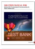 SOLUTION MANUAL FOR McGraw Hill’s Fundamentals Of Cost Accounting 7th Edition William  Lanen/ISBN-13 978-1264100842/Complete Guide